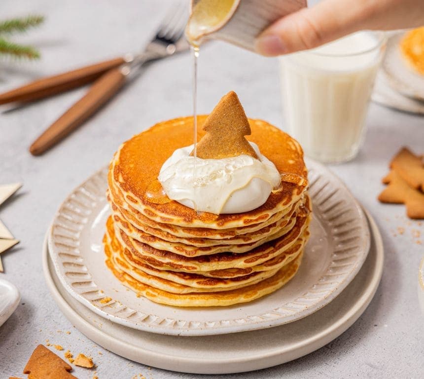 Pannekaker med cottage cheese til jul