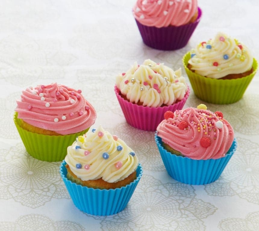 Cupcakes med kremosttopping